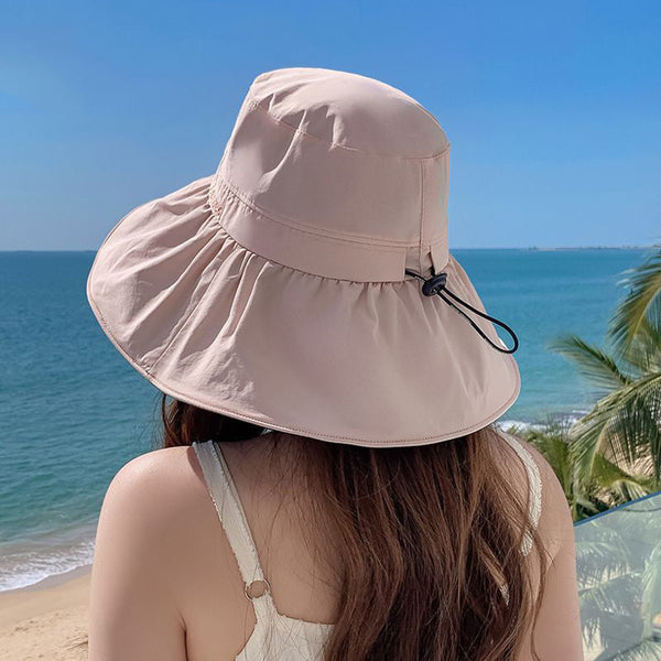 女性ファッション旅行固体夏日焼け防止帽子