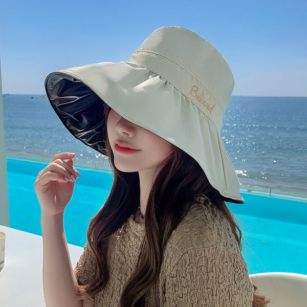 女性ファッション旅行固体夏日焼け防止帽子