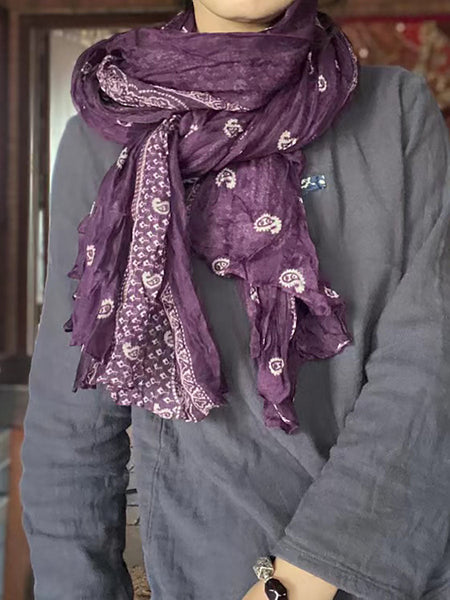 綿ヴィンテージ花柄居心地の良い女性のスカーフ