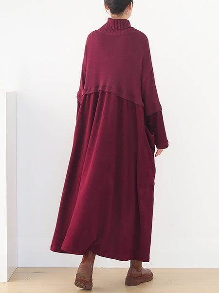 綿の女性の固体不規則なルーズドレス