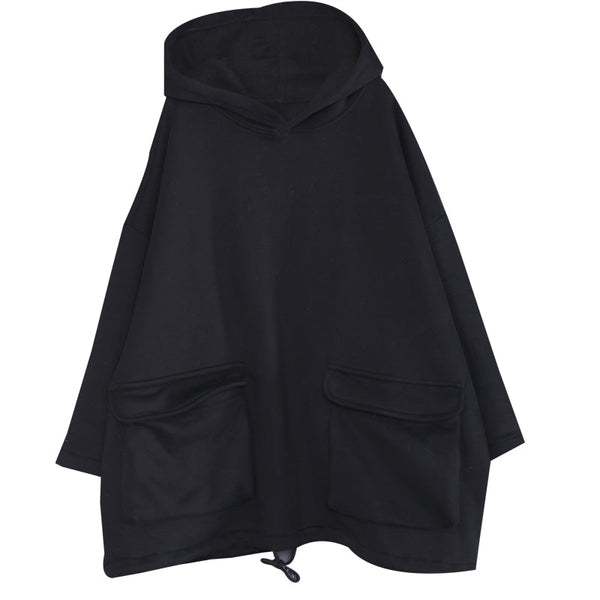 プラスサイズ Buykud カジュアル ソリッド カラー フロッキング スウェットシャツ パーカー